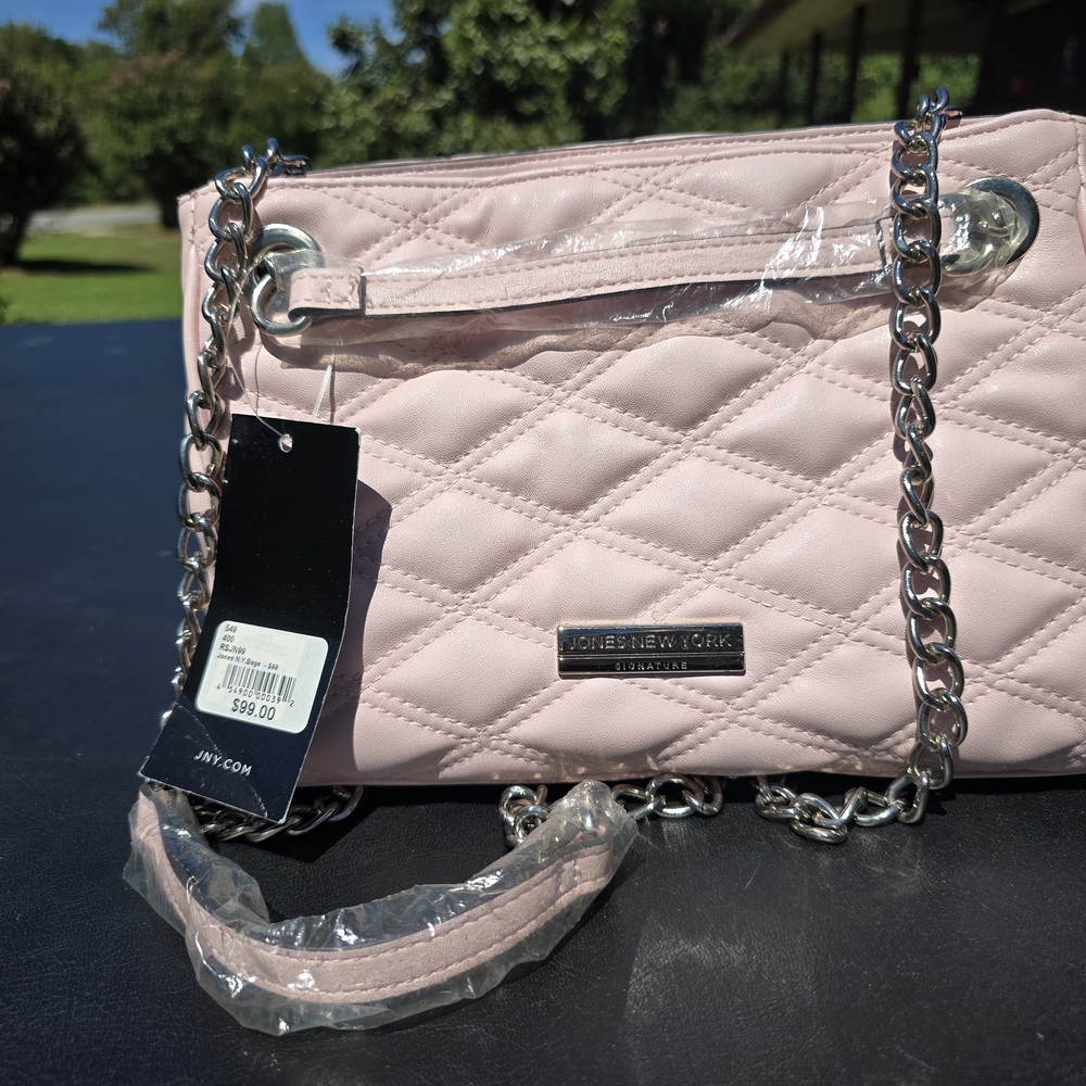 Jones New York Pink Quilted Shoulder Bag
